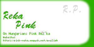 reka pink business card